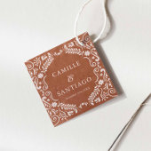Terracotta Boho Bruiloft Bedankjes Labels