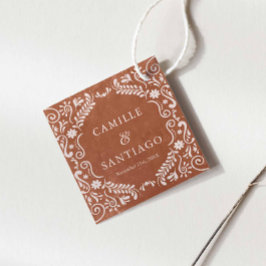Terracotta Boho Bruiloft Bedankjes Labels