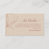 Terracotta Boho Bruiloft Details Behuizing Kaart (Voorkant)