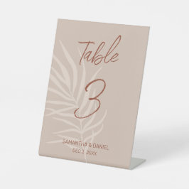 Terracotta Boho Bruiloft Reclamebord Met Voetstuk