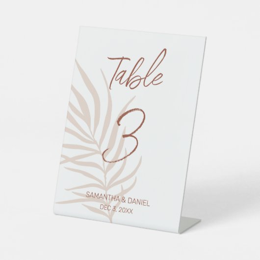 Terracotta Boho Bruiloft Reclamebord Met Voetstuk (Voorkant)