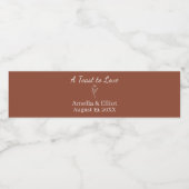 Terracotta Boho Bruiloft Waterfles Labels Etiket (Enkel label)