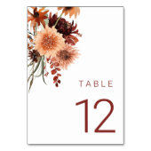 Terracotta Boho Bruiloft: Zomer & Herfst Bloemen Kaart (Voorkant)