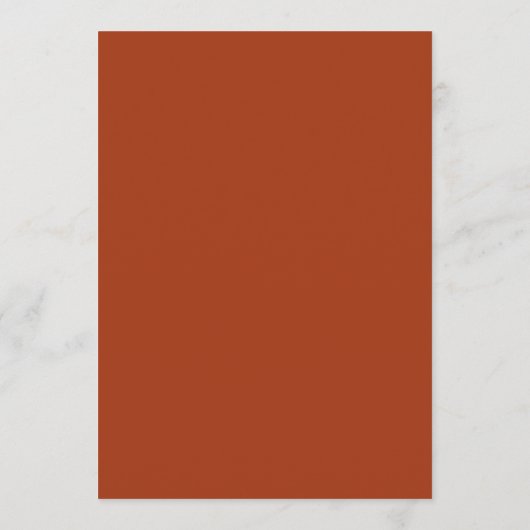 Terracotta Boho Bruiloftsmenu Sjabloon Menu (Achterkant)