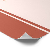 Terracotta Boho Cactus Welkom Baby shower Poster (Hoek)