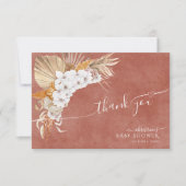 Terracotta Boho Chic Baby shower Hartelijk dank Bedankkaart (Voorkant)