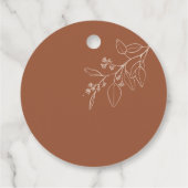 Terracotta Boho Dank u Baby shower Gift Labels (Achterkant)