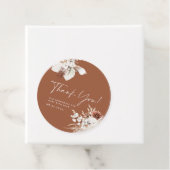 Terracotta Boho Dank u Baby shower Gift Labels (In situ)