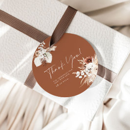 Terracotta Boho Dank u Baby shower Gift Labels