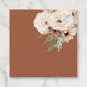 Terracotta Boho Dank u Baby shower Gift Labels (Achterkant)