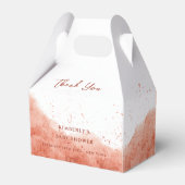 Terracotta Boho Desert Baby shower Dank u Bedankdoosjes (Achterkant)