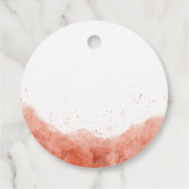 Terracotta Boho Desert Baby shower Dank u Bedankjes Labels (Achterkant)