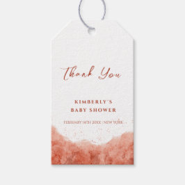 Terracotta Boho Desert Baby shower Dank u Cadeaulabel