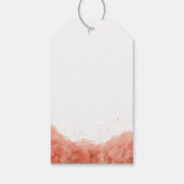 Terracotta Boho Desert Baby shower Dank u Cadeaulabel (Achterkant)