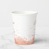 Terracotta Boho Desert Baby shower Welkom Papieren Bekers (Links)