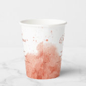 Terracotta Boho Desert Baby shower Welkom Papieren Bekers (Rechts)