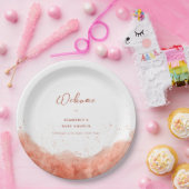 Terracotta Boho Desert Baby shower Welkom Papieren Bordje (Feest)