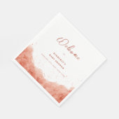 Terracotta Boho Desert Baby shower Welkom Servet (Hoek)