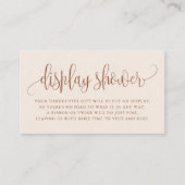 Terracotta  Boho Display Shower-Kaart voor script  Plaatskaartje (Voorkant)