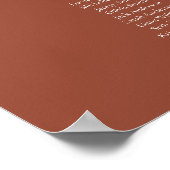 Terracotta Boho Elegante 11 Tafel Stoelenindeling Poster (Hoek)