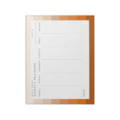 Terracotta Boho Family Weekly Planner Notepad Notitieblok (Linkerzijde)