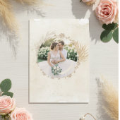 Terracotta Boho Floral bruiloft Uitnodigen Kaart