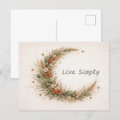 Terracotta Boho Floral Crescent Moon Botanical Briefkaart (Voorkant / Achterkant)