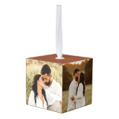 Terracotta Boho Floral Eerste Kerstmis Pas getrouw Decoratie (Achter hoekig)