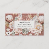 Terracotta Boho Floral Kleding Branding Visitekaartje (Voorkant)
