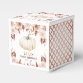 Terracotta Boho Floral Little Pumpkin Baby shower Bedankdoosjes (Voorkant Zijde)