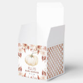 Terracotta Boho Floral Little Pumpkin Baby shower Bedankdoosjes (Geopend)
