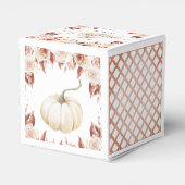 Terracotta Boho Floral Little Pumpkin Baby shower Bedankdoosjes (Achterkant)