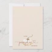 Terracotta Boho Floral Little Pumpkin Baby shower Kaart (Achterkant)