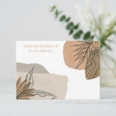 Terracotta Boho Floral Pampas Bedankkaart (Staand voorkant)