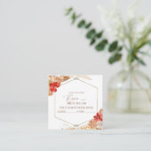 Terracotta Boho Floral raden hoeveel kussen Kaarte Informatiekaartje (Staand voorkant)