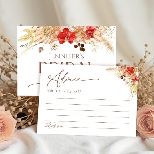 Terracotta Boho Floral Vrijgezellenfeest Advies Ka Kaart