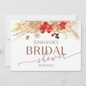 Terracotta Boho Floral Vrijgezellenfeest Advies Ka Kaart (Achterkant)