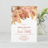 Terracotta Boho Floral Vrijgezellenfeest Kaart (Staand voorkant)