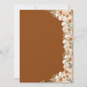 Terracotta Boho Floral Vrijgezellenfeest Mad Libs  (Achterkant)