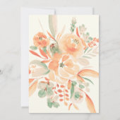 Terracotta boho floral waterverf vrijgezellenfeest kaart (Achterkant)