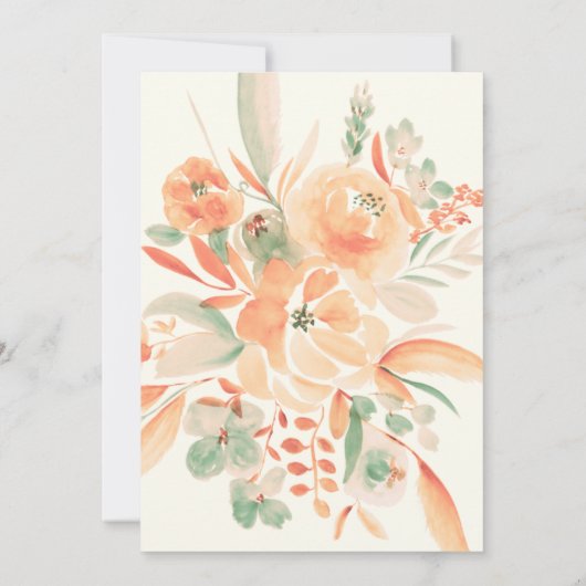 Terracotta boho floral waterverf vrijgezellenfeest kaart (Achterkant)