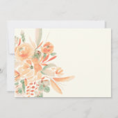 Terracotta boho floral waterverf vrijgezellenfeest kaart (Achterkant)