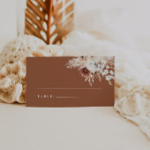 Terracotta Boho Floral Wedding Place Cards Plaatskaartje