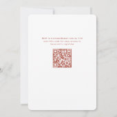 TerraCotta Boho Gebogen Tekst Moderne Bruidsdouche Kaart (Achterkant)