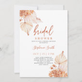 Terracotta boho gedroogd palms Vrijgezellenfeest Kaart (Voorkant)