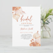 Terracotta boho gedroogd palms Vrijgezellenfeest Kaart (Staand voorkant)