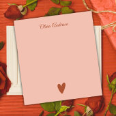 Terracotta Boho Heart  Valentines Day Personalized Notitieblok