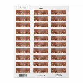 Terracotta Boho Hemel Maangfase Etiket (Full Sheet)