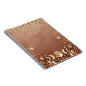 Terracotta Boho Hemel Maangfase Notitieboek (Rechterzijde)