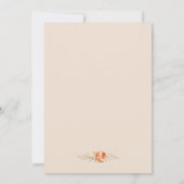 Terracotta Boho Herfst Bloemen Vaal Oranje Trouwfe Save The Date (Achterkant)